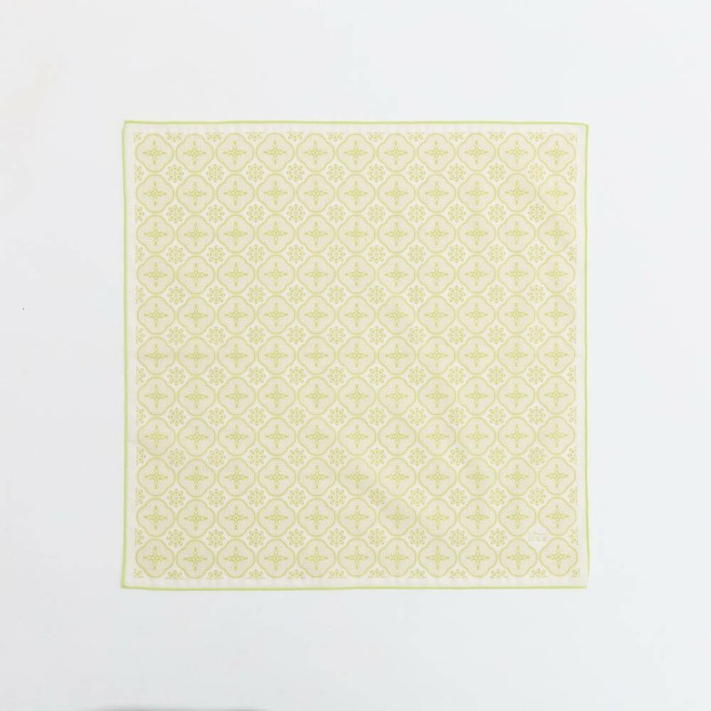 Furoshiki Cloth/Begonia Glass Pattern/Apple Green - ผ้าเช็ดหน้า - ผ้าฝ้าย/ผ้าลินิน สีเขียว