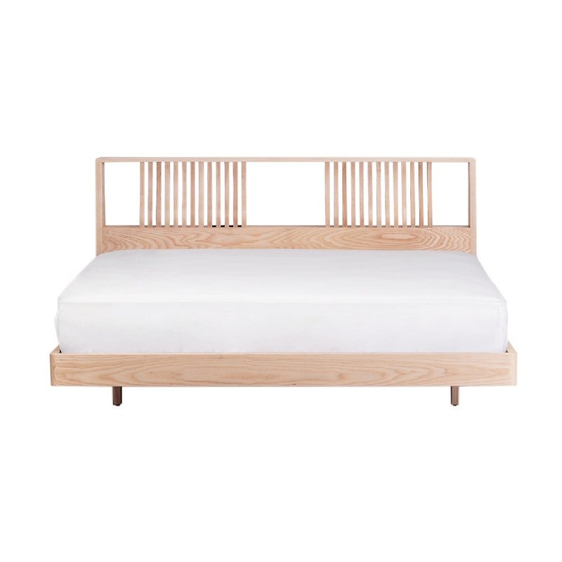Tibetan moon solid wood bed frame 6*6.2 feet [Gebengen Series] WRBS039R - Other Furniture - Wood 