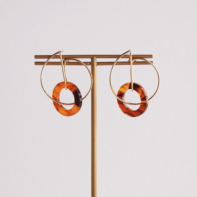 Painting-earrings- - Earrings & Clip-ons - Copper & Brass Brown