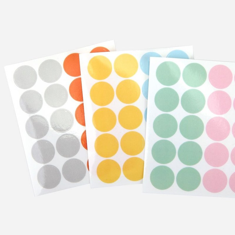 TC decorative label sticker V3 (3 color group 12 in) - round group, E2D46923B3 - สติกเกอร์ - พลาสติก หลากหลายสี