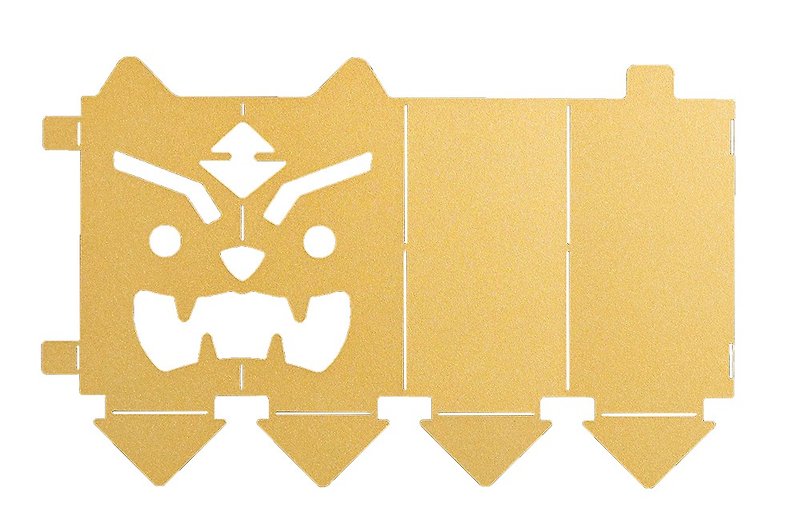 アイアン ソード ライオン メタル ポストカード ペン ホルダー -ゴールド - カード・はがき - 金属 ゴールド