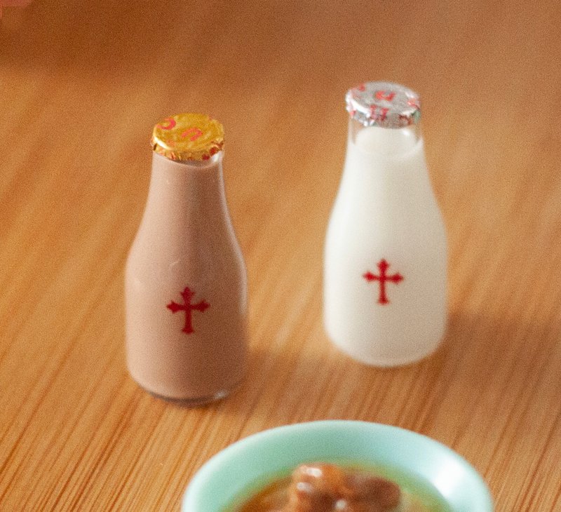 微縮模型 香港茶餐廳 1/6 鮮牛奶 朱古力奶 【預購】 - 公仔/玩偶 - 黏土 橘色