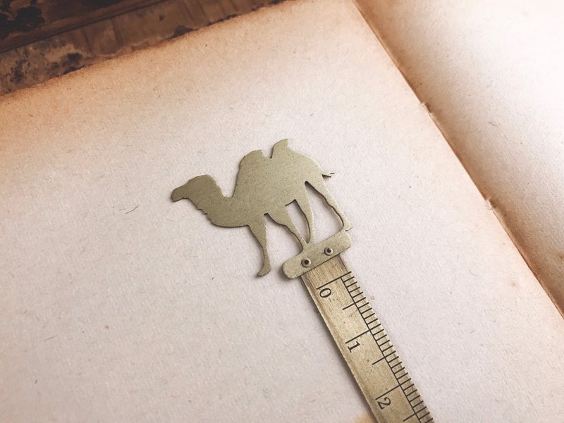 【臍加厝】文具系列│手工黃銅動物書籤尺│駱駝 - 書籤 - 銅/黃銅 