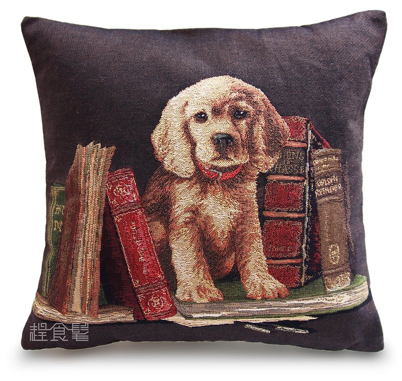 歐洲皇家緹花抱枕 針織限量1個 拉不拉多 可愛狗狗 創意禮物 寵物 - 枕頭/咕𠱸 - 棉．麻 