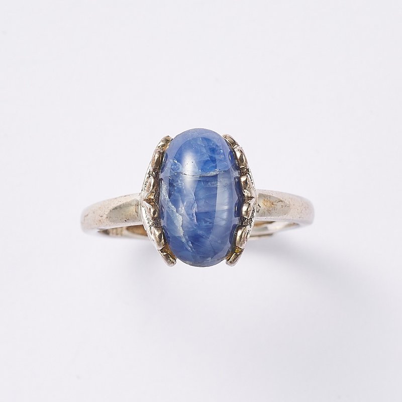 Rational Thinking|Starlight Sapphire Entry-Level Rational Leadership Gemstone Ring 925 Sterling Silver Live Waist - General Rings - Gemstone Blue