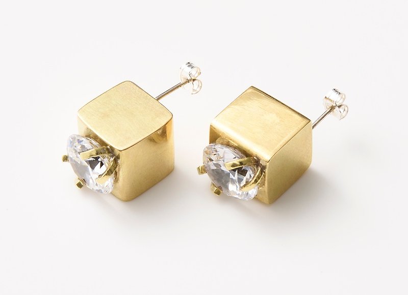 CP99 (cubic zirconia) - Earrings & Clip-ons - Other Metals Gold