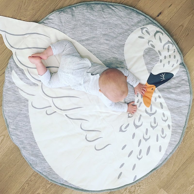 Mister Fly Round Big Game Cushion-Swan MFLY028 - Baby Gift Sets - Cotton & Hemp Gray