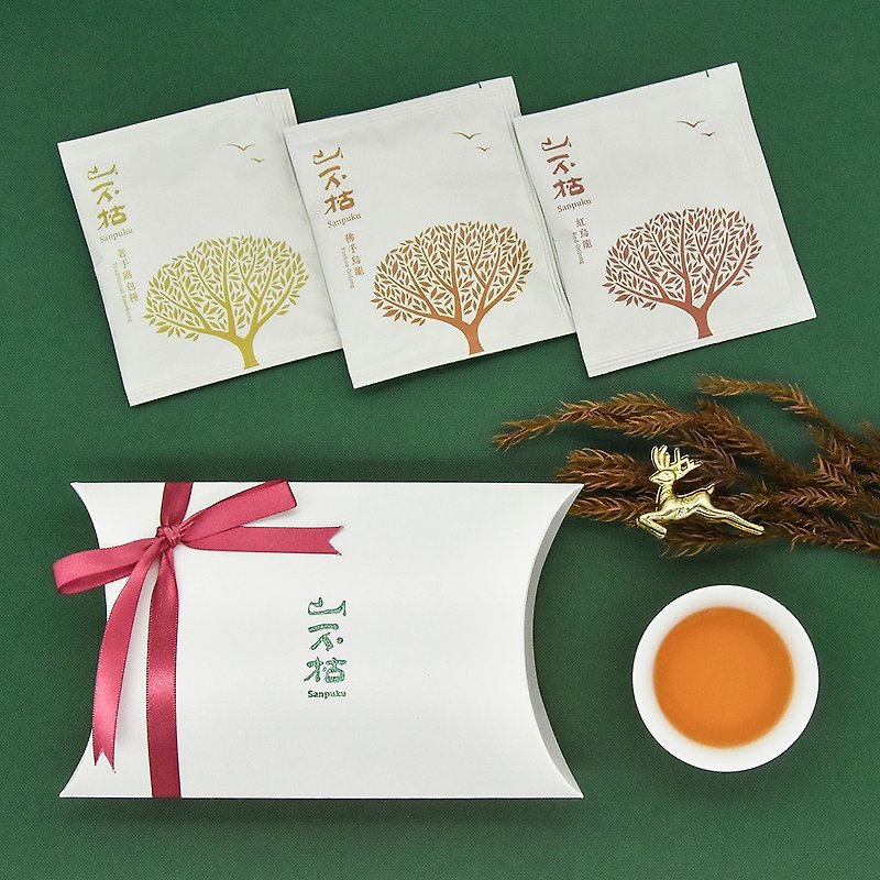 Christmas gift, colorful integrated tea bag group, veteran road bag type + bergamot oolong + red oolong - ชา - อาหารสด สีแดง