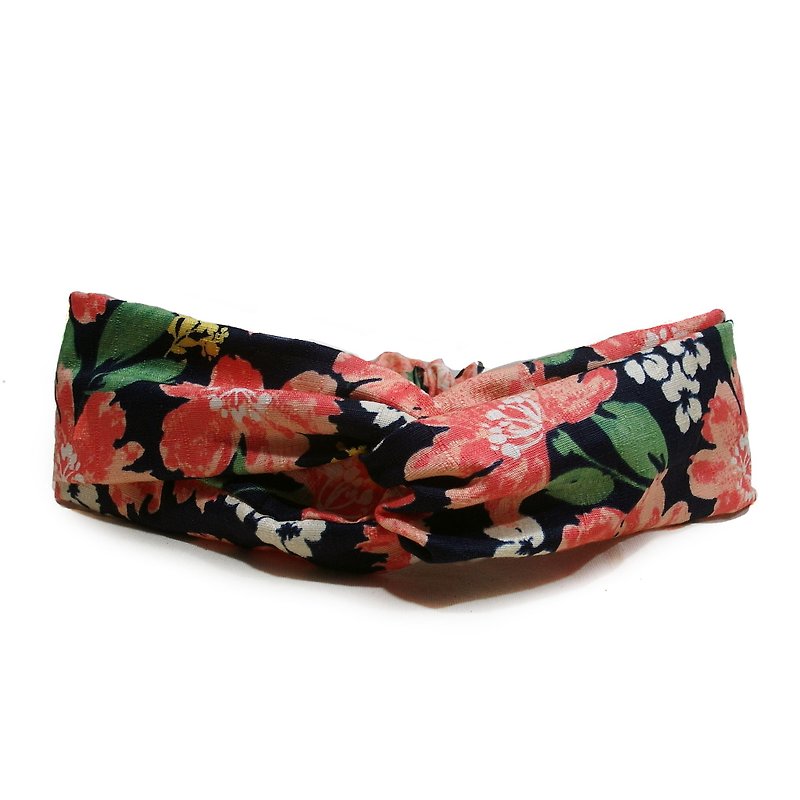 Blooming Japanese cloth limited edition | hair band - Hair Accessories - Cotton & Hemp Red