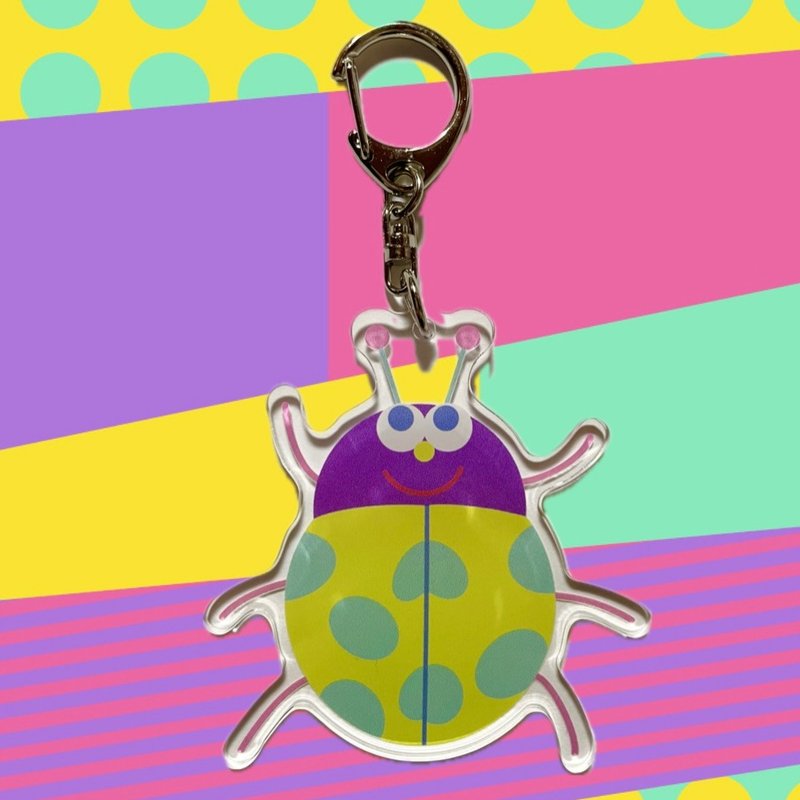 テントウムシ　アクリルキーホルダー - 鑰匙圈/鑰匙包 - 塑膠 多色