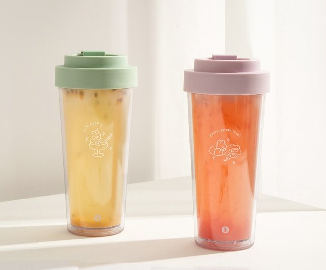 付属シリーズ エコゼン透明二重タンブラー 750ml - サンデー