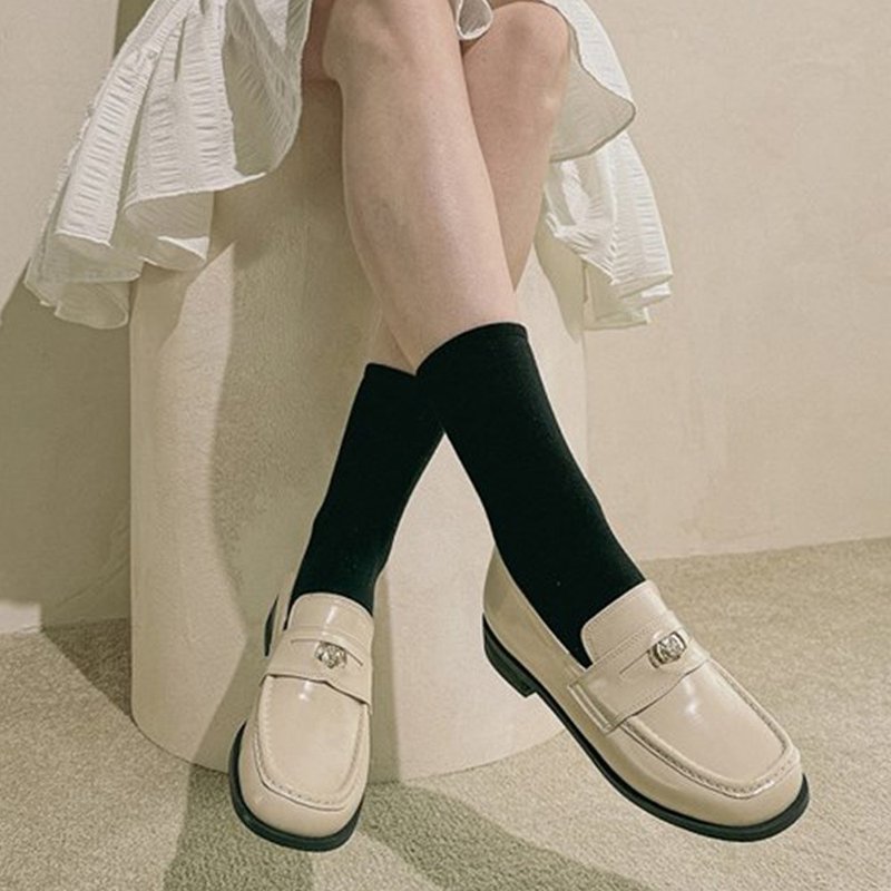 PRE-ORDER 韓國人手製 MACMOC Solid 樂福鞋 CREAM - 女牛津鞋/樂福鞋 - 其他材質 白色