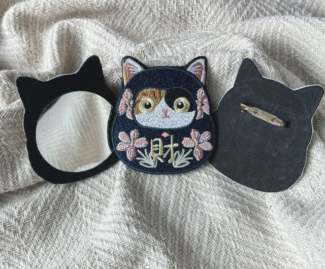 猫のおしり様おまとめ✨花七宝のデザインがお洒落な刺繍半襟✨日本製　新品 新作】刺繍半襟 蝶爛漫（白×紫）