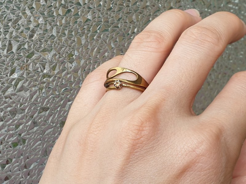 Ore Jewelry_設計師款_銅系列_黃銅_Copper_黃色藍寶石_可客訂製 - 對戒 - 銅/黃銅 
