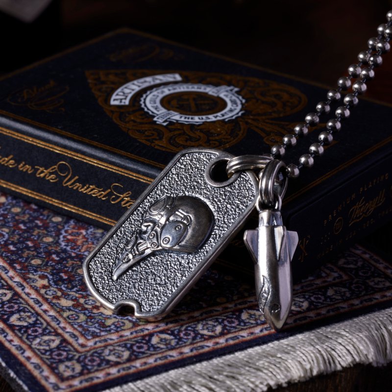 Azoth | Plague Doctor Necklace Bloodline - Necklaces - Sterling Silver Silver