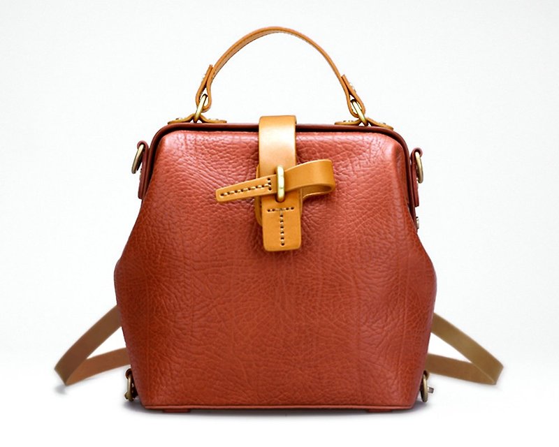 Handmade Leather Shoulder Bag, Leather Backpack - Backpacks - Genuine Leather 