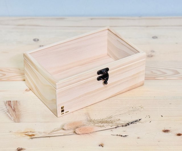 ふた付きミニマル木箱 透明ふた 箱No.1 [23×15×8.7] - おうちにぬくもりを - ショップ haoshih woodwork 収納用品  - Pinkoi