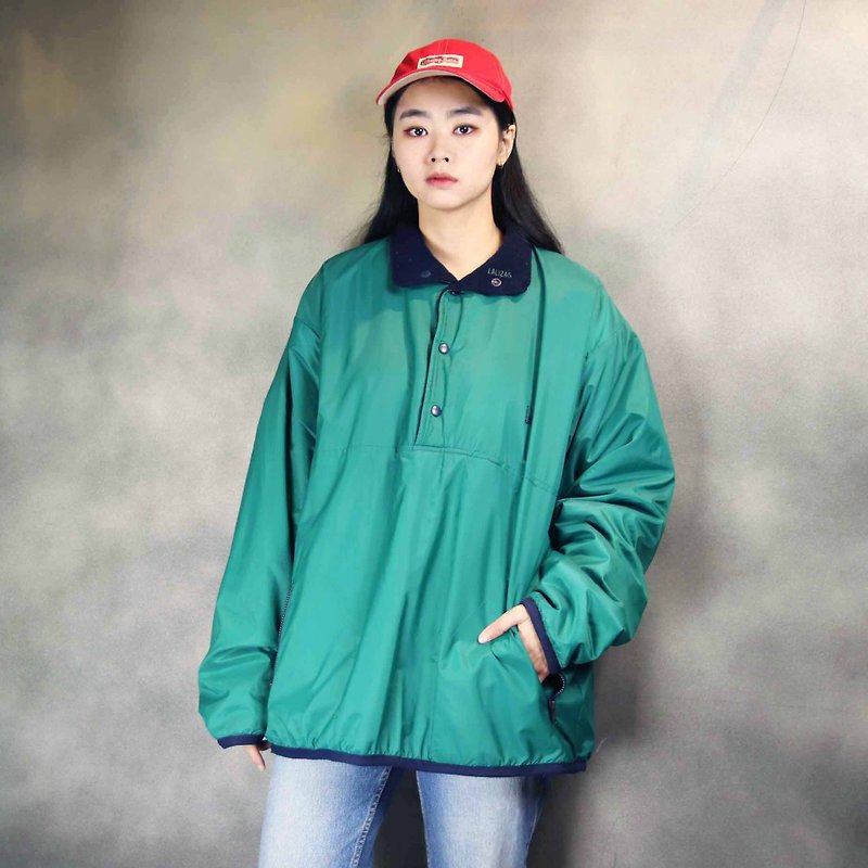 Tsubasa.Y ancient house A01 green double-sided half-drawing trench coat, pullover windbreaker outdoor - Women's Blazers & Trench Coats - Other Materials 