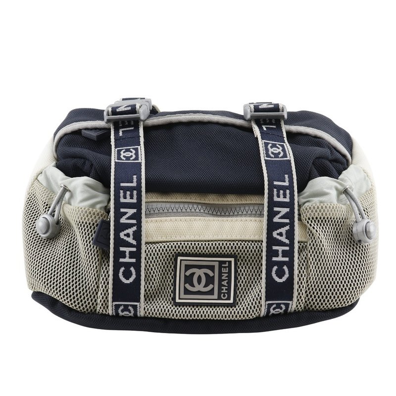 【日本直送】シャネル CHANEL スポーツライン ボディバッグ 2WAYハンドバッグ A27892 ナイロンキャンバス 黒/白 レディース【中古】 - 側背包/斜背包 - 尼龍 黑色