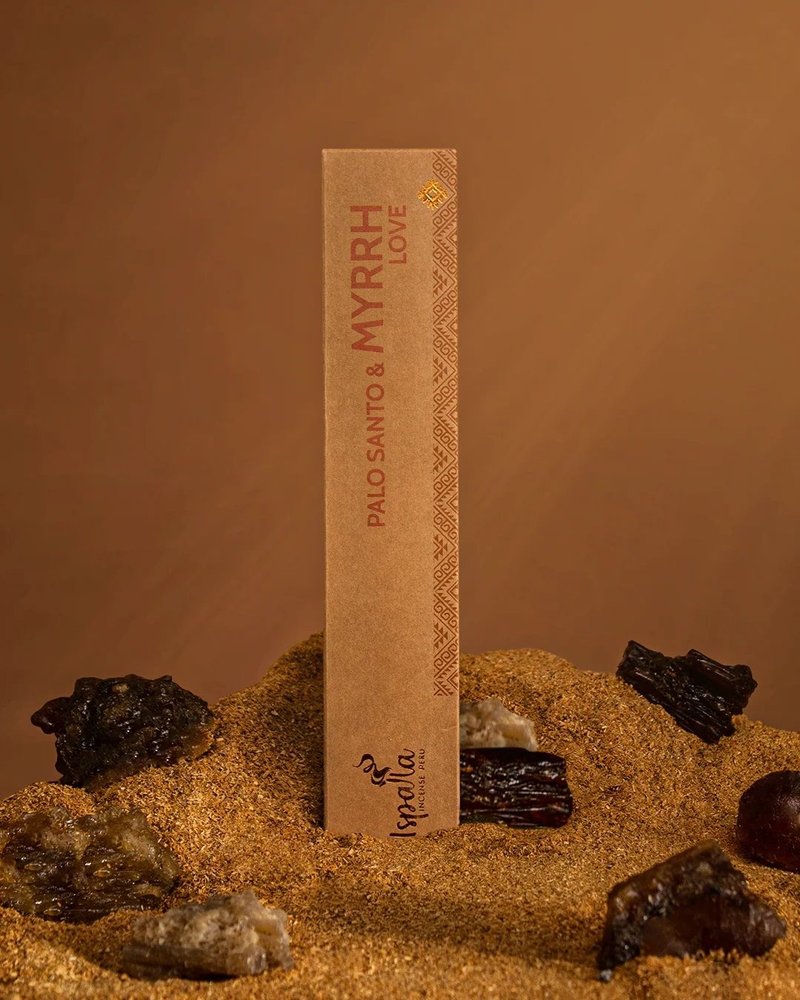 Ispalla Palo Santo & Myrrh 聖木&沒藥 線香 10支 秘魯聖木線香 - 香氛/精油/擴香 - 其他材質 咖啡色