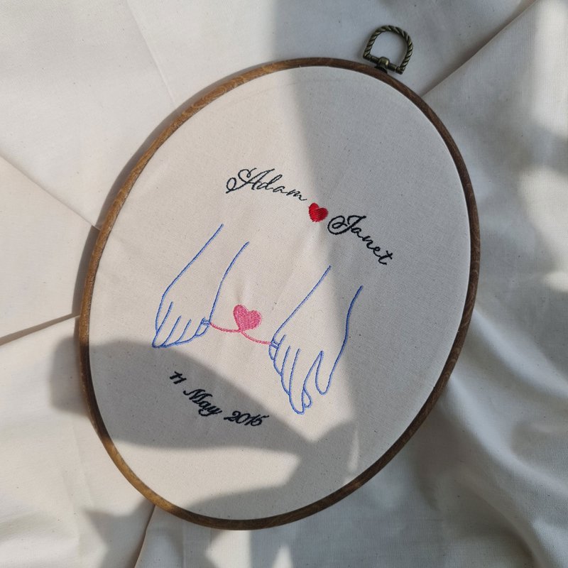 Special Day - Personalized Embroidery Art Gift - 壁貼/牆壁裝飾 - 矽膠 