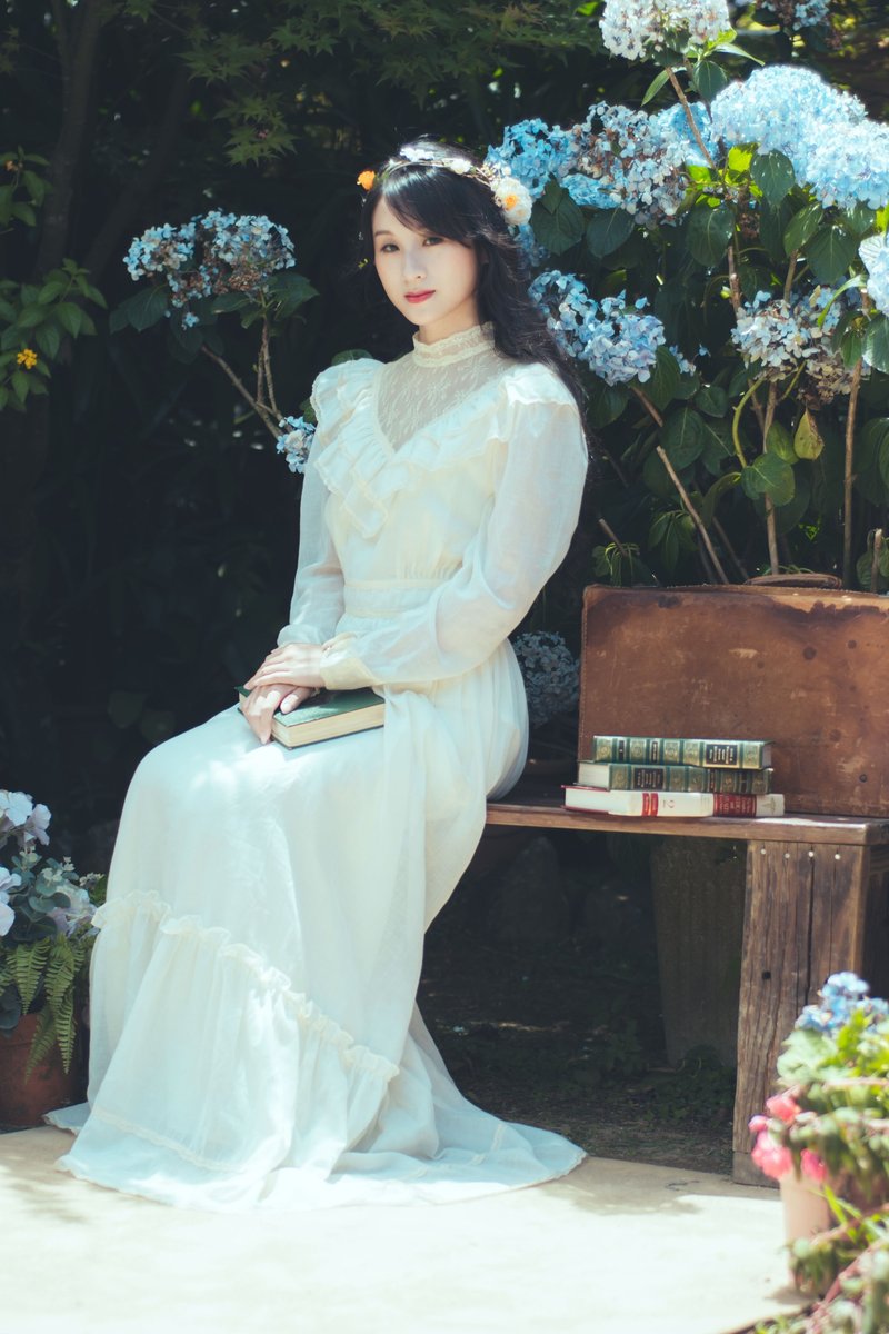 料質Fabric 古董輕婚紗 古董婚紗 gunne sax 1980年代 純白婚紗 - 洋裝/連身裙 - 其他人造纖維 白色