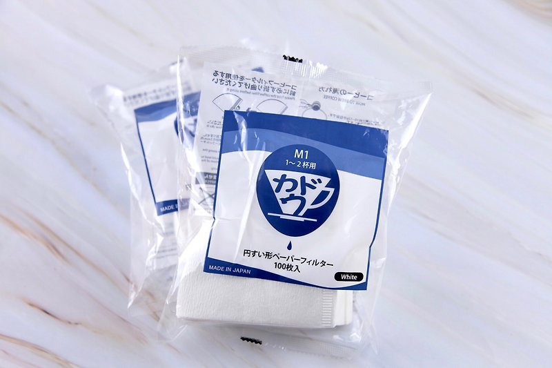 Japanese Kadou M1 cone filter paper for 1 to 2 servings - เครื่องทำกาแฟ - กระดาษ 