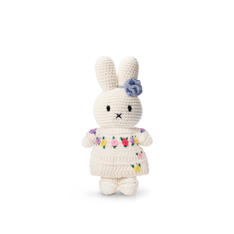 Just Dutch | Miffy handmade and her klimt outfit - Stuffed Dolls & Figurines - Cotton & Hemp White