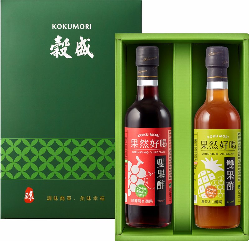 Really delicious double fruit wine gift box 360ml*2 bottles - น้ำส้มสายชู - วัสดุอื่นๆ สีเขียว