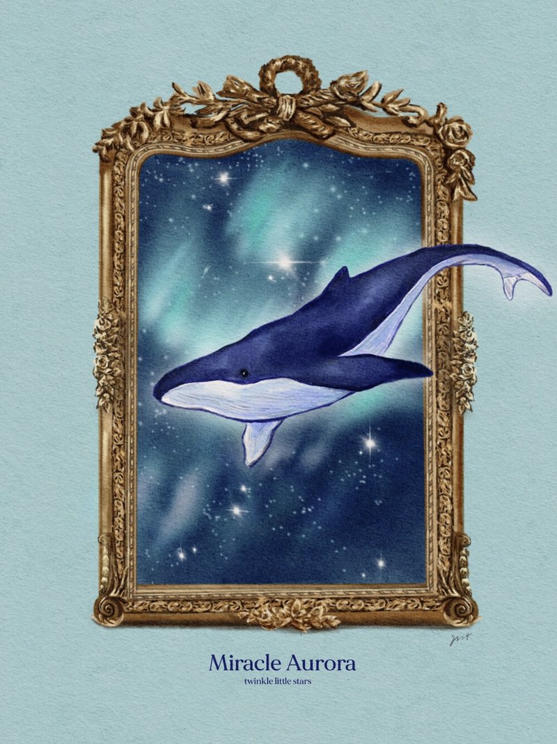 (GRIT) Miracle whale postcard - 卡片/明信片 - 紙 