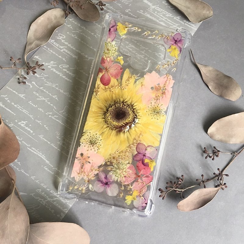 Sunflower - pressed flower phone case - Phone Cases - Plants & Flowers Yellow