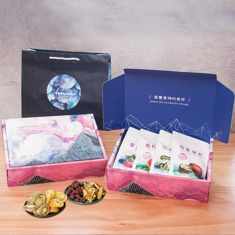 The latest trendy 4-pack comprehensive dried fruit gift box - ขนมคบเคี้ยว - วัสดุอื่นๆ สีแดง