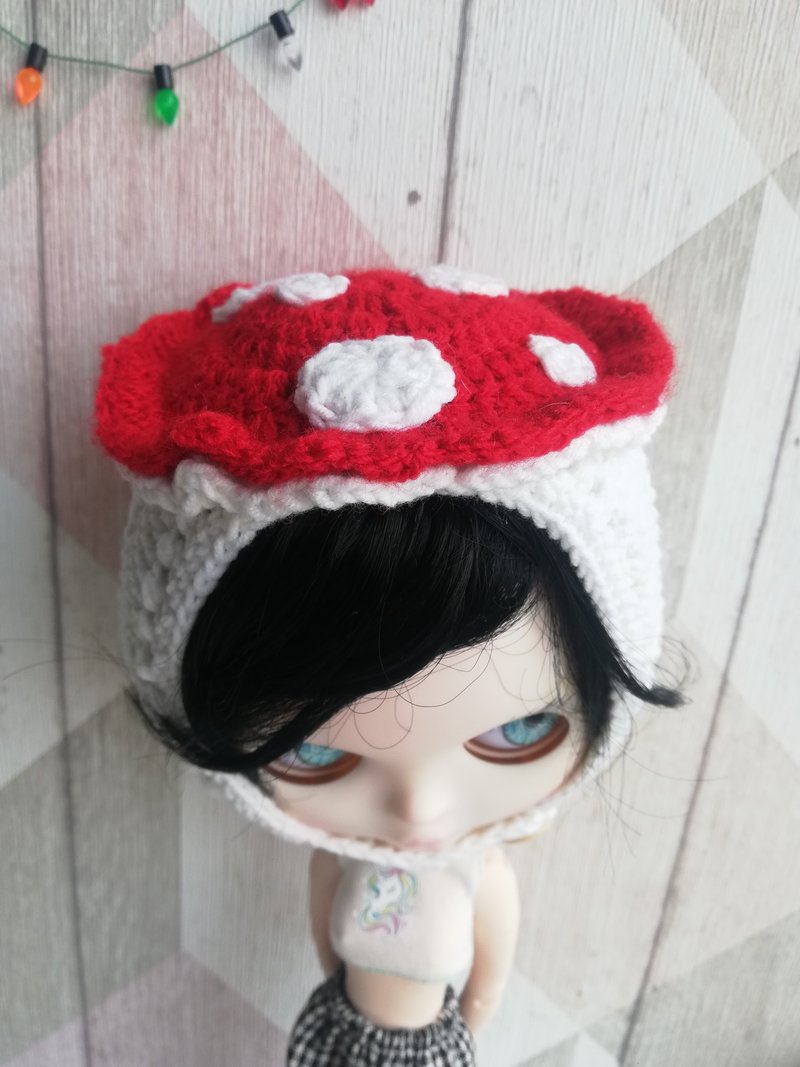Blythe doll hat fly agaric - 公仔/玩偶 - 棉．麻 紅色