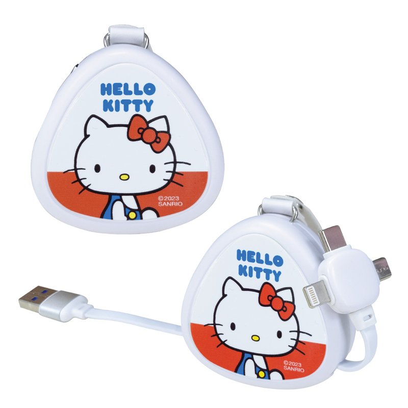 SANRIO-3in1 Charging Cable(66W)-HELLO KITTY - Chargers & Cables - Plastic Red