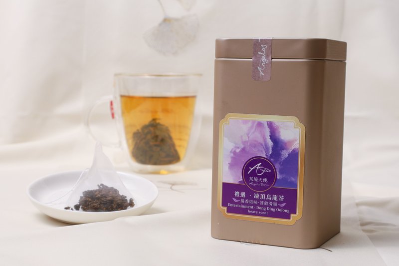 [Rainbow Tea Bag Can] Courtesy・Frozen Top Oolong Tea Lush Fragrance 20pcs/Can Triangular Three-dimensional Tea Bag - ชา - วัสดุอื่นๆ สีม่วง