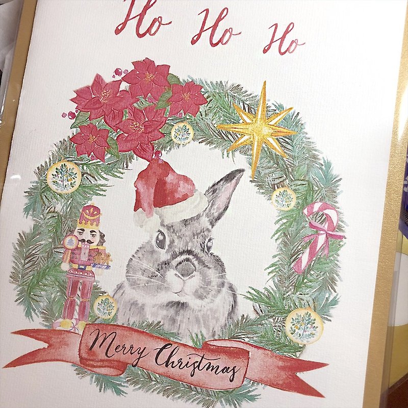 Hand illustrated elegant Christmas card set, X'mas Card, Christmas Card - การ์ด/โปสการ์ด - กระดาษ สีเขียว
