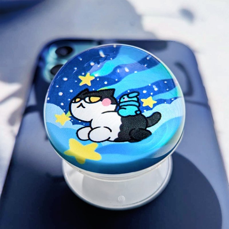 【Limited Edition】Galaxy Crystal Ball Phone Stand - ที่ตั้งมือถือ - อะคริลิค สีน้ำเงิน