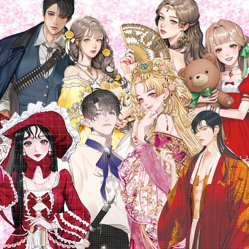 Random 100 Design  Non Duplicates Person Sticker (event) girl boy 福袋 Lucky Box - 貼紙 - 紙 多色