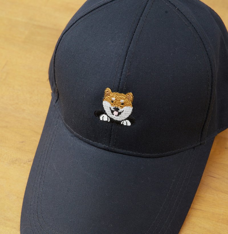 Shiba Dog Embroidery Cap - Hats & Caps - Cotton & Hemp 