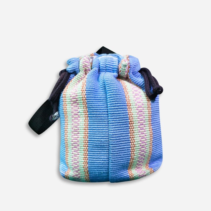 Qulih Balay Woven Classic Straight Stripe Collection Sky Blue - Handbags & Totes - Cotton & Hemp Blue