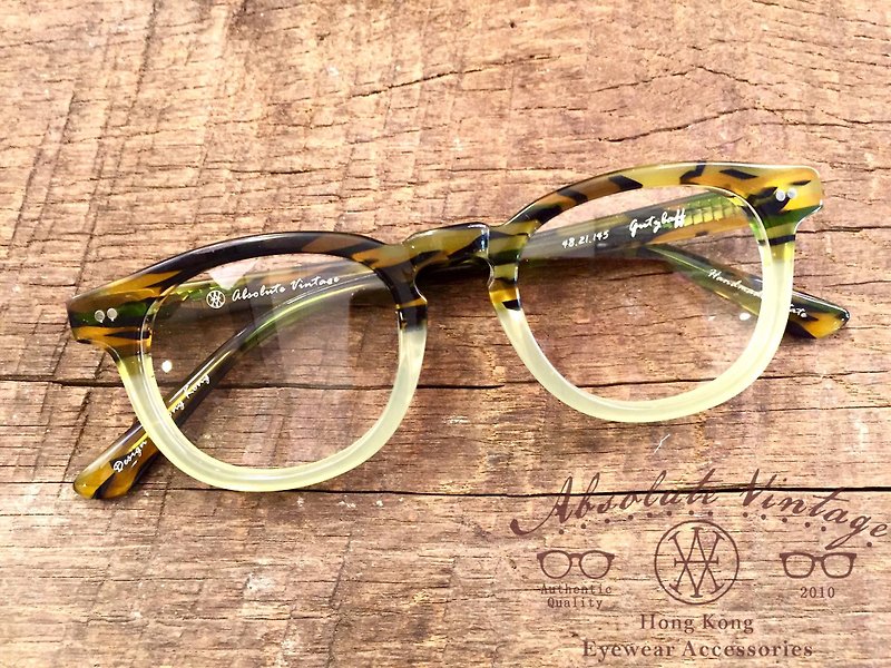 Absolute Vintage - 吉士笠街(Gutzlaff Street) 梨型粗框板材眼鏡 - Green 綠色 - 眼鏡/眼鏡框 - 塑膠 