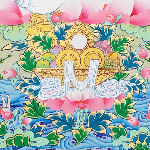 活気に満ちた財宝増加タンカ – 豊かさを引き寄せる - ショップ Boudha