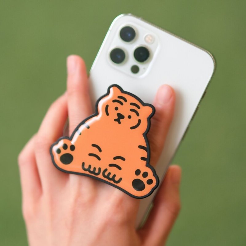 Lying Fat Tiger Tilting Head Mobile Phone Holder (two types in total) - ที่ตั้งมือถือ - พลาสติก 