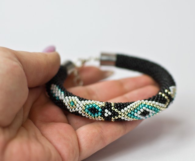 Bead crochet DIY kit bracelet, Colorful bracelet making kit for adults -  Shop BeadCrochetKit Knitting, Embroidery, Felted Wool & Sewing - Pinkoi