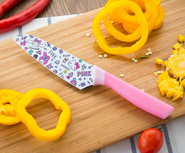 Creative Sanrio Household Hello Kitty Print Kitchen Knife Chopping Board  Fruit Knife Kitchen Knife Cutting Board Set Kitchenware