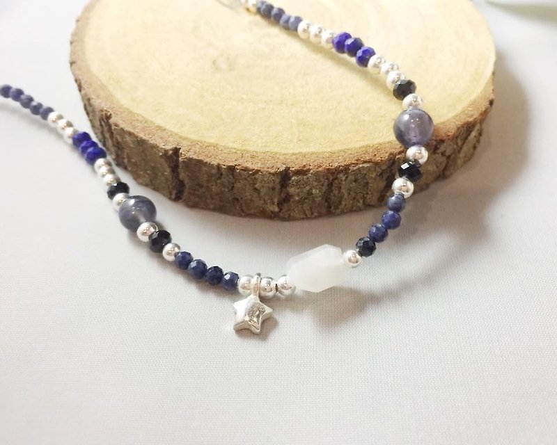 MH Silver Natural Stone Custom Series_Astrology - Bracelets - Crystal Blue
