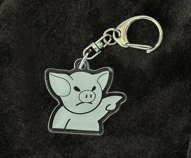 Acrylic on sale pig keychain