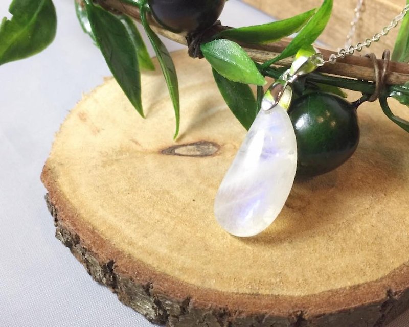 :: :: MH canteen natural stone Silver Series _ Acacia - Necklaces - Gemstone White