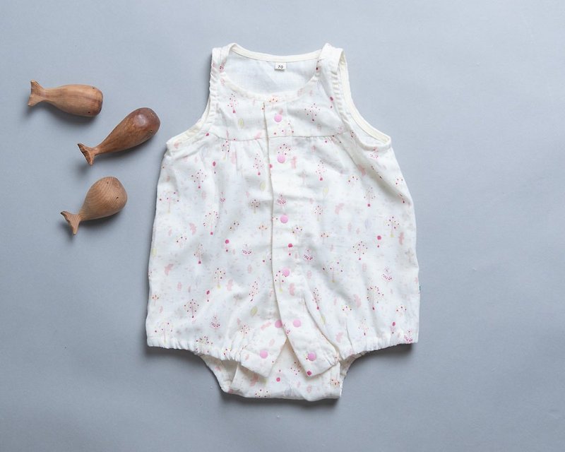 Zephyr Sleeveless Onesies-Gauze Clothes Breathable Jumpsuit Infant Miyue - Onesies - Cotton & Hemp Blue