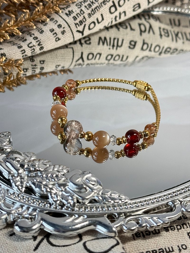 Romantic Scarlet Witch Crystal Bracelet - 18K Gold Medical Steel/Red Ghost/ Stone/Red Stone - Bracelets - Crystal Red